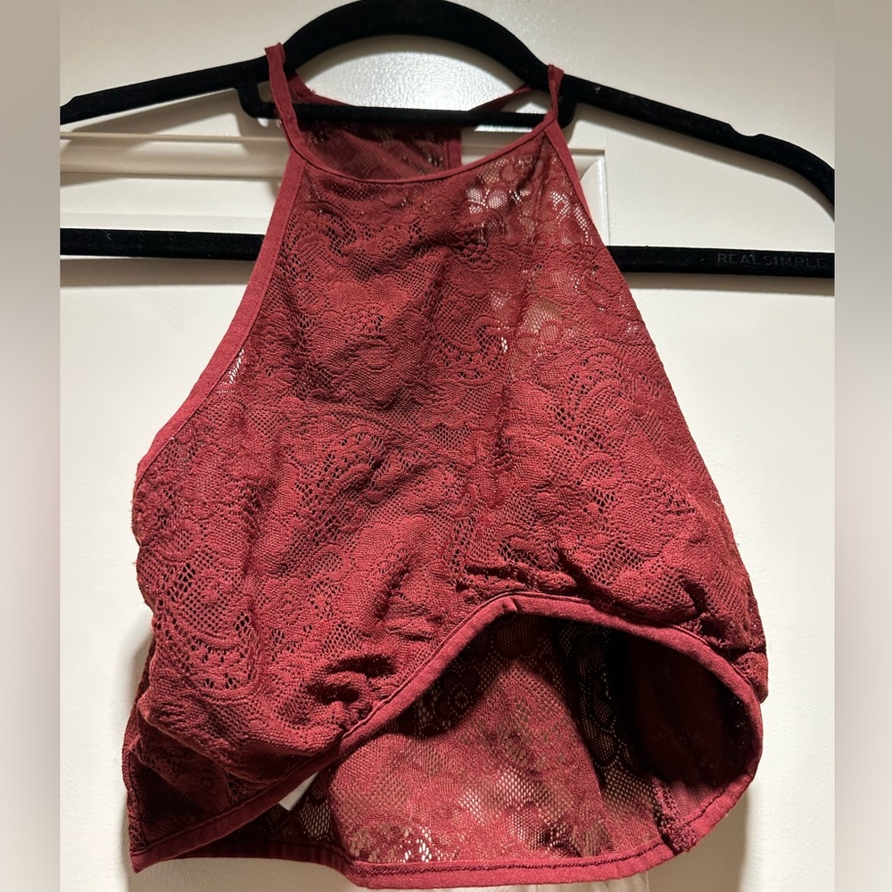 Express Red Size Small Lace Bralette